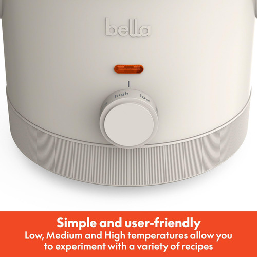 Bella 1.5 Qt Concha Lenta Com 3 Controle Manual De Calor, Re