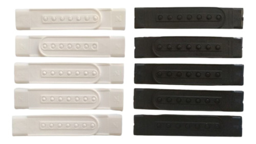 Regulador Bonés Fecho Snapback Kit C/10 Pares Preto E Branco