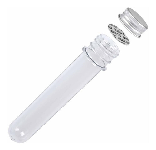 30 Tubos De Ensayo De Plástico De 40 Ml Con Tapones De Rosca