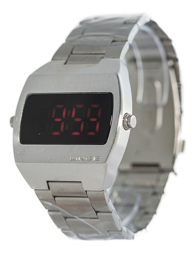 Relogio Lince Masculino Digital Led Mdm4620l Vxsx Prata Verm