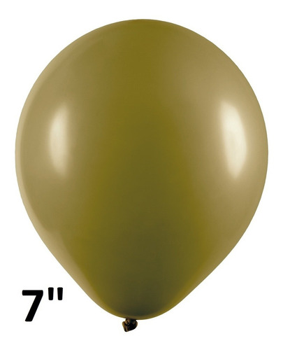 Balão Bexiga Redondo 7 Oliva - 50 Unidades - Art Latex