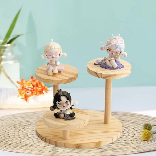 Soporte De Exhibición De Madera Con Niveles Para