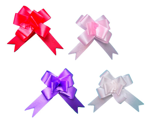 Moño Mini Celomagico Liso Para Regalo 50 Piezas Surtido