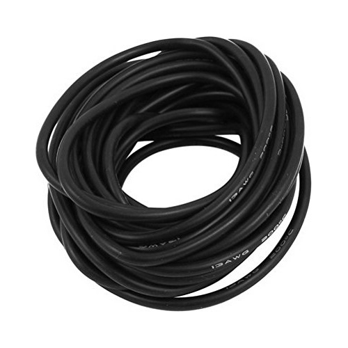 15 ft 13 awg Negro Cable Cobre Trenzado Alambre Silicona Rc