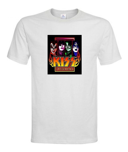 Polera Estampada Banda Rock Kiss Forever