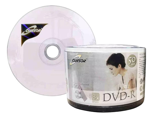 Dvd-r Cursor 8x C/logo 4.7gb Pack 50 Und