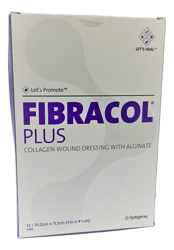 Fibracol Plus Apósitos Colágeno-alginato 10x11cm Pack 12 Pzs