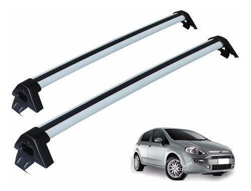 Rack De Teto Fiat  Punto 4 Portas - 2015 - Prata