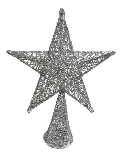 Puntal Estrella 15 Cm Plata #31124/ Arbol De Navidad  Sheshu