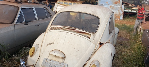Vw Fusca 68 Branco 1300 Não Split Oval Para Restauro