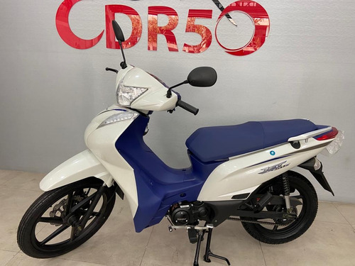 Jet 125 Ss Lançamento De 2024 Branca Com Banco Azul 125cc