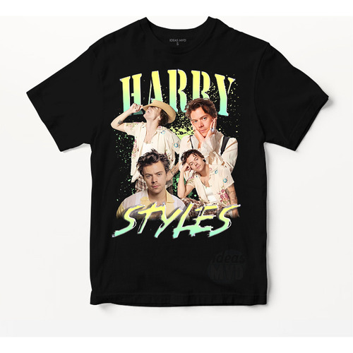 Remera Harry Styles (negra:) Ideas Mvd