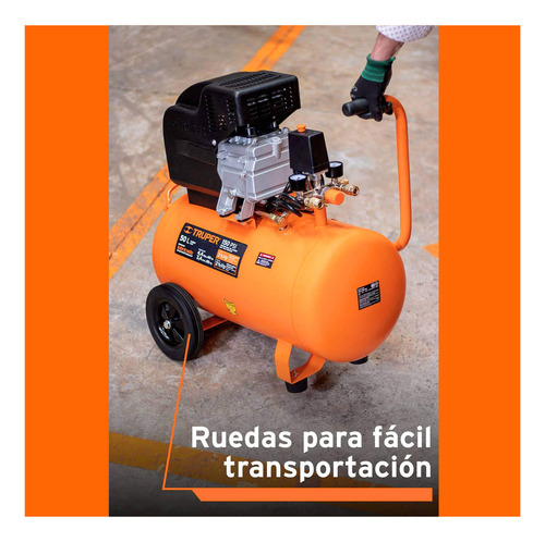 Compresor Truper Comp-kit50 50l 2.5hp Naranja 116psi