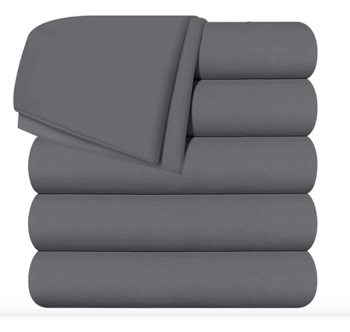 Utopia Ropa De Cama 6 Sabanas Mate Resistentes A Las Arrugas Color Gris Diseño De La Tela Liso