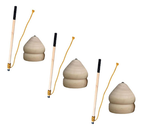 Trompos De Madera Clásicos Con Punta Resistente Y Varillas
