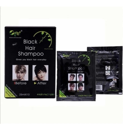 Shampoo Tinte En 5 Min - Black Hair Unidad