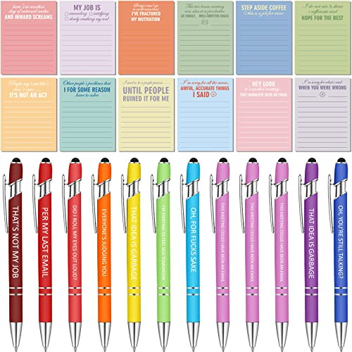 24 Pcs Funny Work With Sayings Snarky Office Ballpoint ...