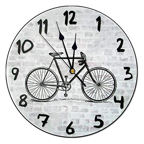 Reloj De Pared De Bicicleta, Decoración Urbana Rústic...