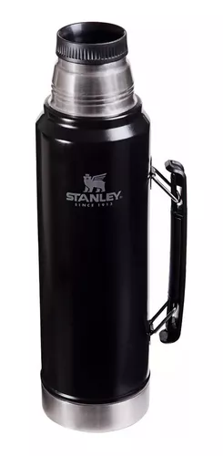 Termo Stanley Clásico Original 1Litro Acero Con Manija y Con Tapon Cebador  24hs Frio-Calor