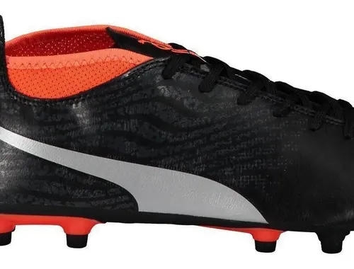 Chuteira Puma One 18.4 Fg Campo Preta E Laranja | Parcelamento sem