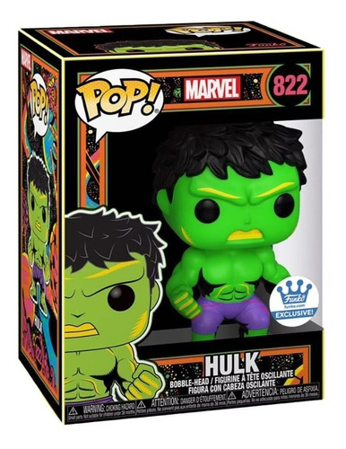 Funko Pop Hulk Blacklight Exclusivo Original Coleccionable