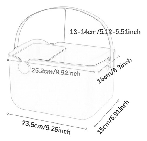 Bolsa De Almacenamiento Para Ducha, Cesta Abierta, Beige