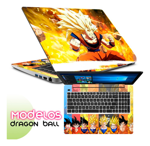 Skin Adhesivo Para Laptop Modelos Dragon Ball Anime Goku 