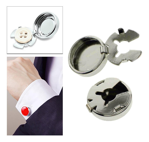 5 X 2x Men Cufflinks, Button Covers Shirts Wedding Party