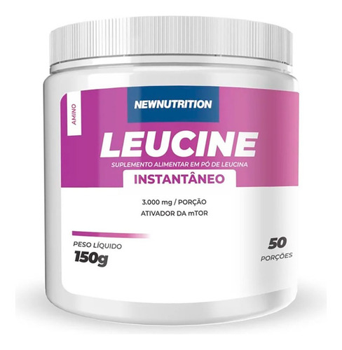 Suplemento em pó NewNutrition  Leucine l-leucina Leucine em pote de 150g