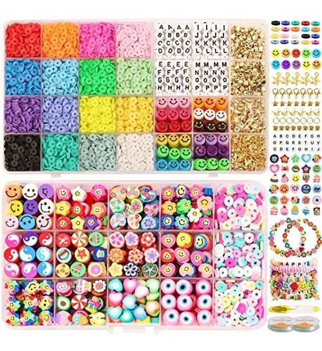 Uhibros 7230pcs Polymer Clay Beads For Jewelry Making Letter