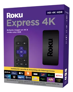 Roku Express 4k Streaming Tv Uhd Hdr Con Control Remoto