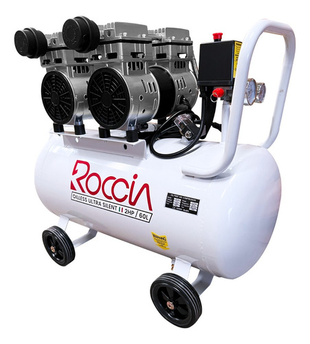 Compresor De Aire Libre De Aceite 60l Ultra Silent Roccia