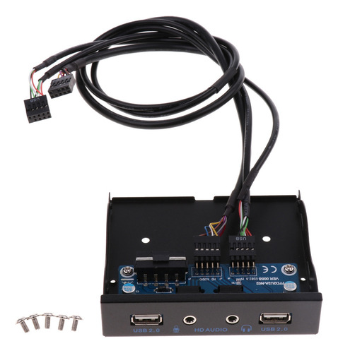Conector Usb 3.0 De 9 Pinos Para 2 Portas E Cabo De 3,5 Mm