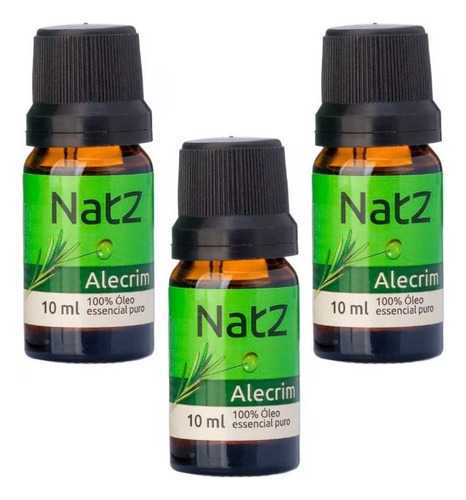 Kit 3 Óleo Essencial De Alecrim Natz 10ml