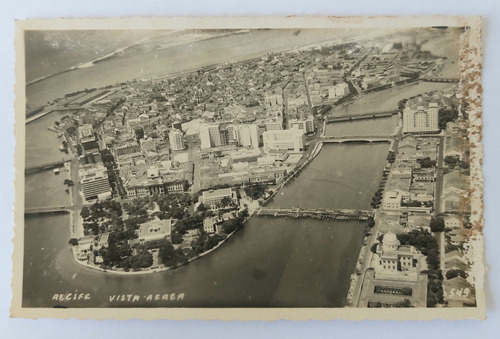 Cartão Postal Antigo Recife Vista Aérea Cód. 2