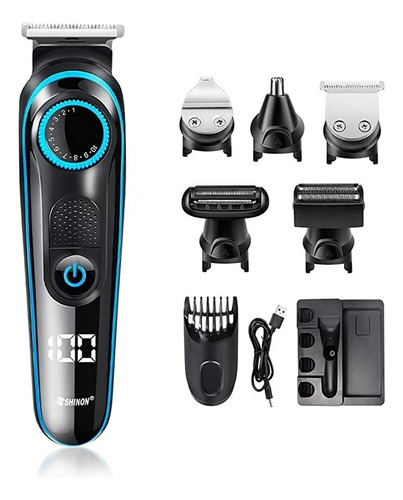 Multi Kit Máquina Recortadora De Barba 5 En 1 Sebami Color Negro