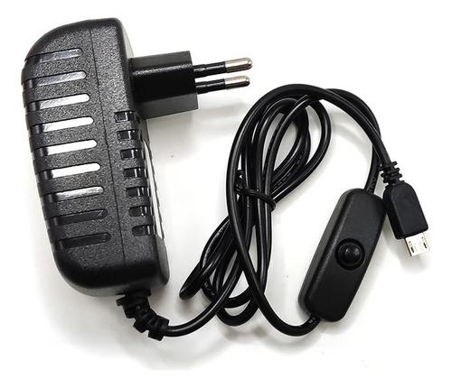 Cargador Para Raspberry Pi 3b+ 5v 3a Microusb C/ Interruptor