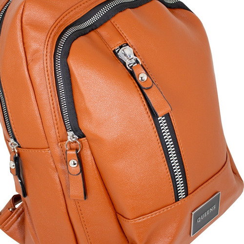 Queens Cartera Mochila Urbana Mujer Bolso Camel Qi22125