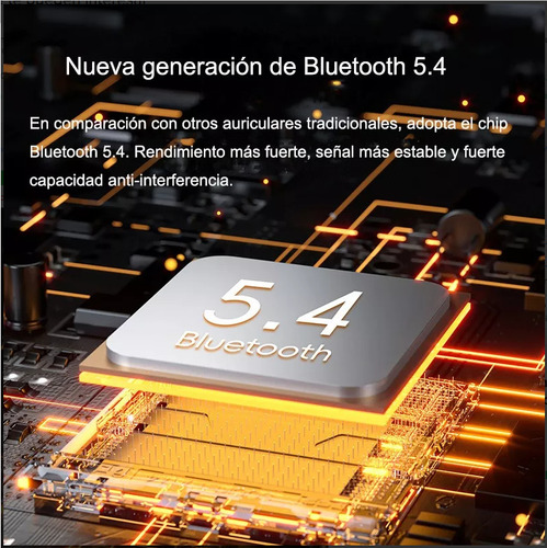 Audífonos Bluetooth Con Ai Inteligencia Artificial Para El Asistente De Voz Táctiles Múltiples Funciones Con Cancelación Ruido Bluetooth 5.4 Manos Libres Deportivos Manos Libres Color Negro