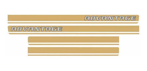 Adesivo Faixa Chevrolet S10 Advantage Dourado S10p03