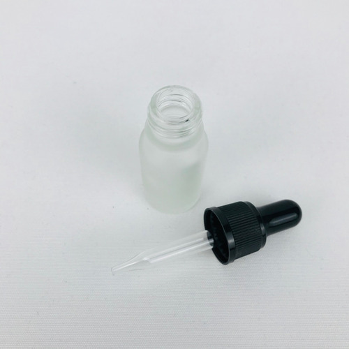 Frasco Gotero 10 Ml Frosted Pipeta Cristal Recta 5pz