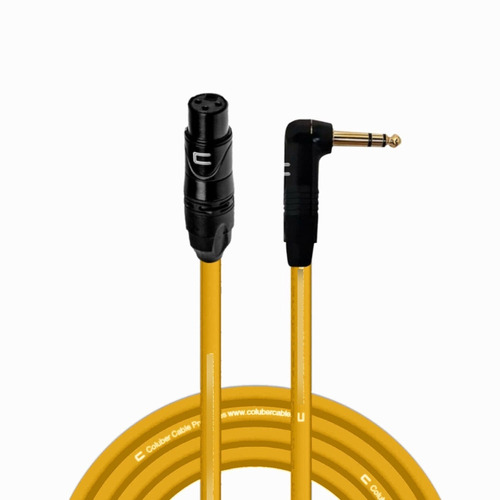 Cable Xlr Equilibrado Hembr Ngulo Recto Trs 1 4 Amarillo