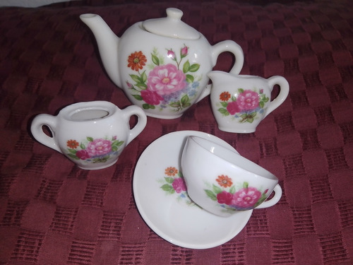 Set Tazas Miniatura Porcelana Japón Flores 