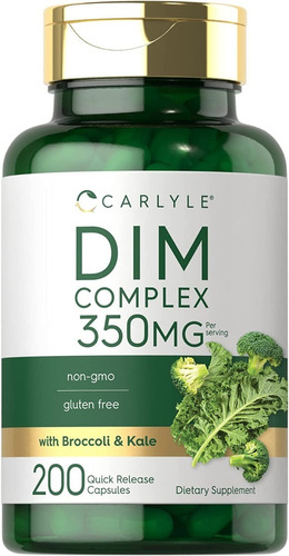 Suplemento Dim 350 Mg Carlyle 200 Capsulas Hecho En Usa