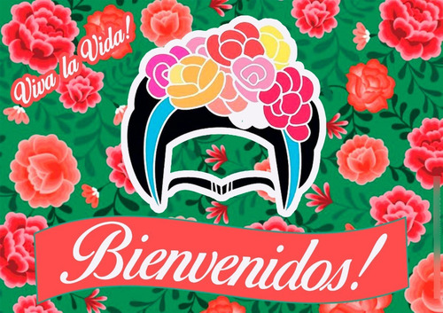 Kit Frida Kahlo Impreso Banderín Cartel Invitaciones Y Más