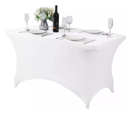 Funda De Mantel Tela Spandex Mesa 6tf 180x77x74cm Eventos