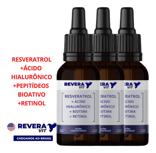 Reveravit Resveratrol Americano Para Sua Pele Compre 2 Leve