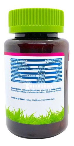 Colágeno Hidrolizado Vidanat 120 Tabletas (3 Frascos) Sabor Sin Sabor