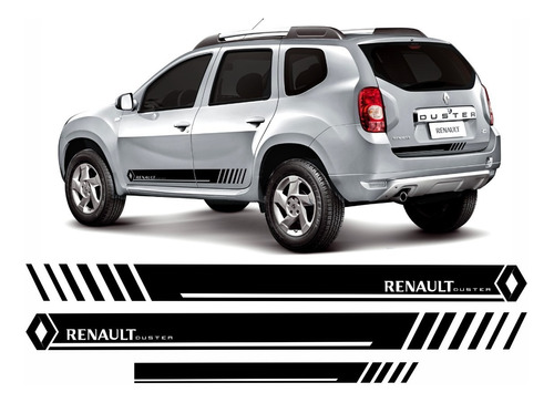 Kit Adesivo Renault Duster Faixa Lateral E Tampa Traseira 05