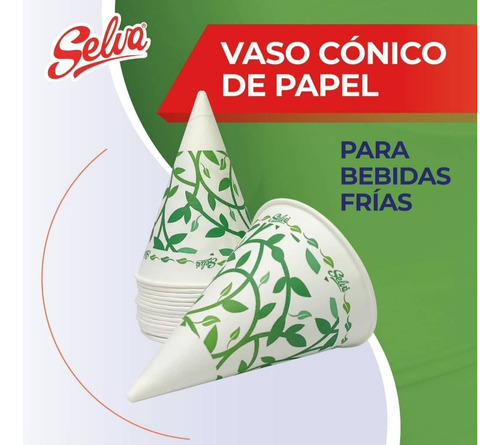 Vasos Cónicos De Papel O Plástico Selva